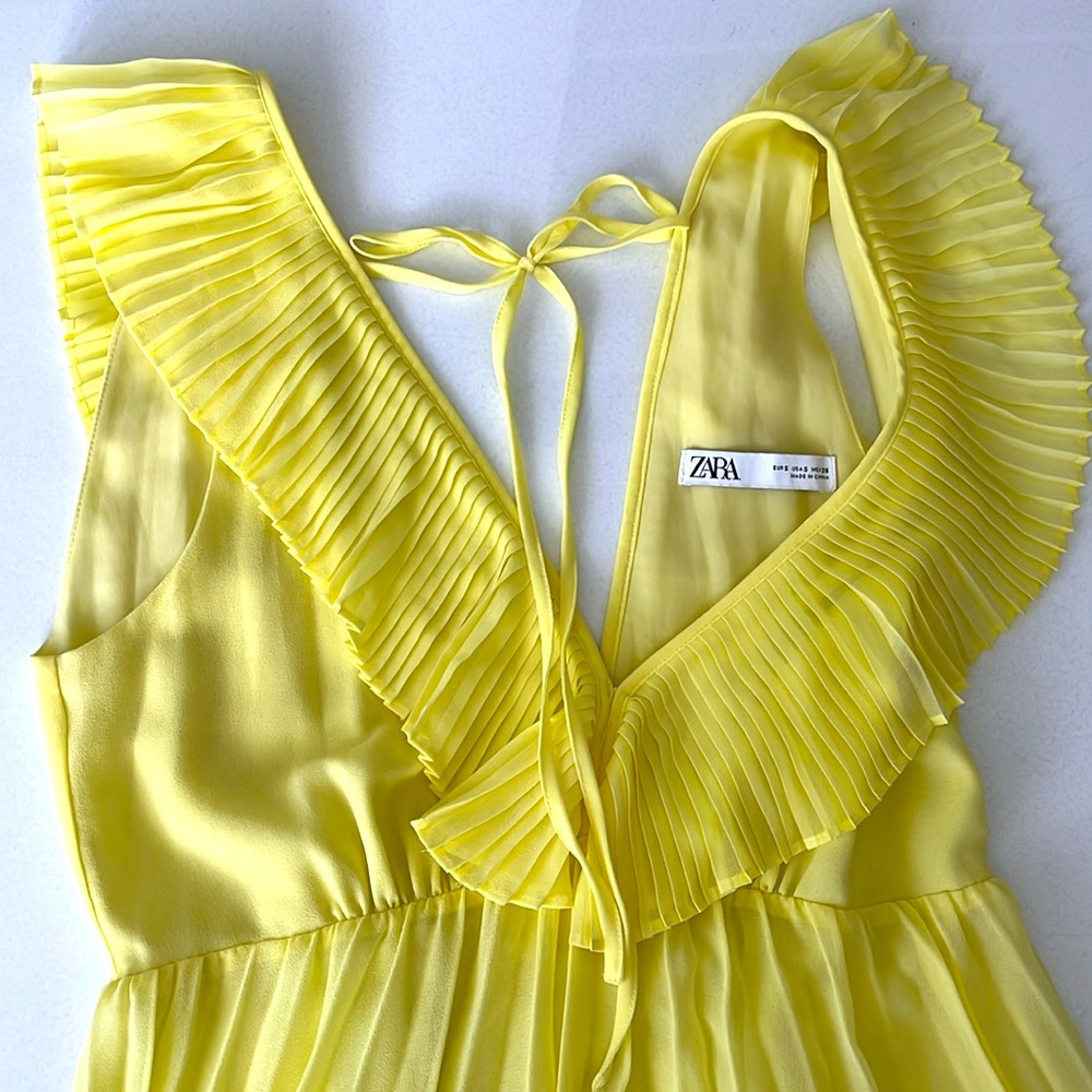 Zara Yellow Ruffled Maxi Dress ☀️ - Picture 4 of 4